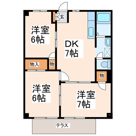 シティハイツ千田Ⅰ・Ⅱの物件間取画像